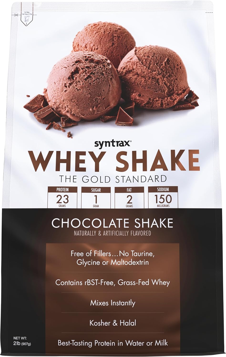 Cold Filtered Chocolate Whey Protein Powder by Syntrax Nutrition - 2 lbs of Undenatured Protein Blend