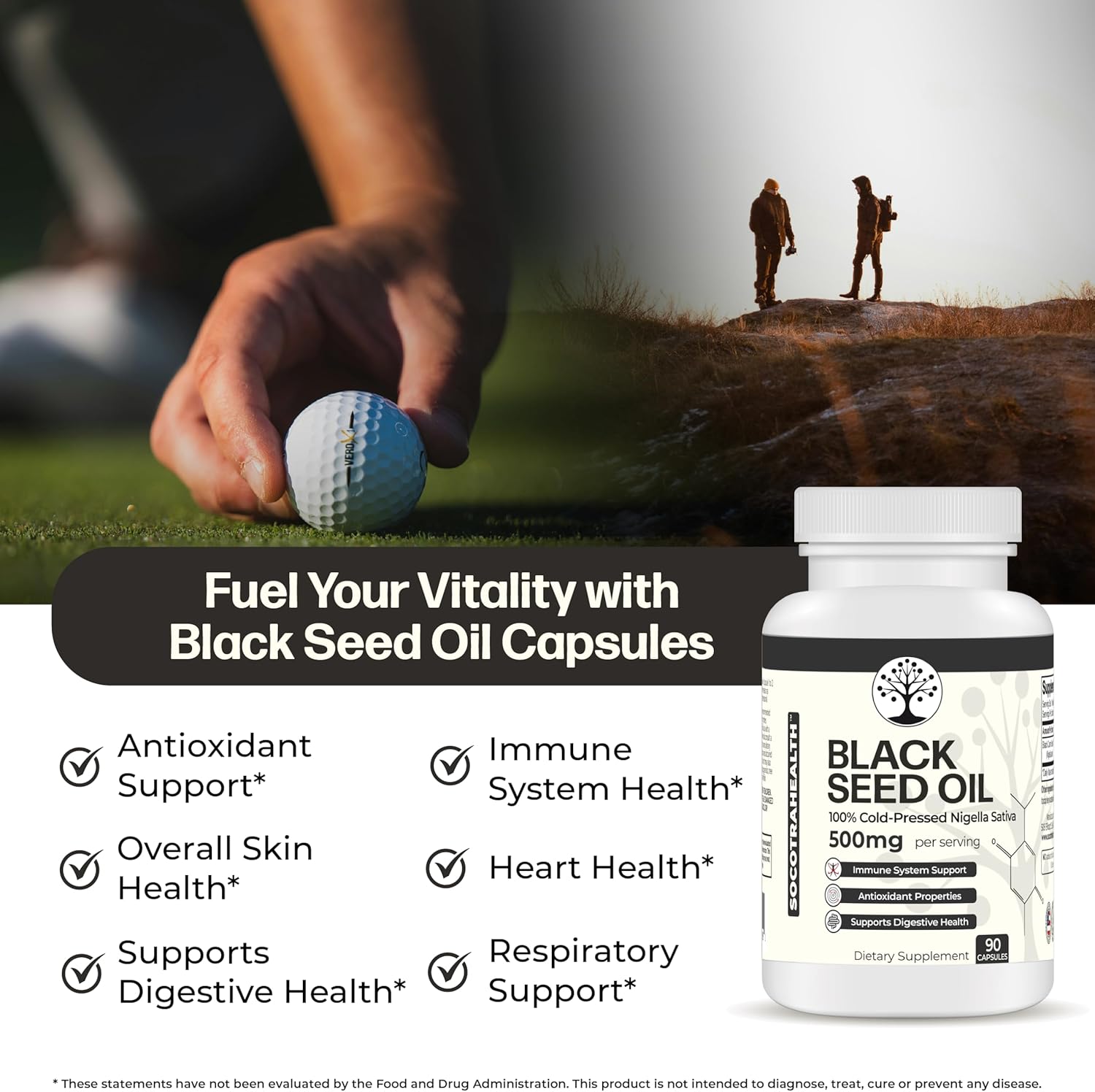 Cold-Pressed Black Seed Oil Capsules - 100% Nigella Sativa for Immune & Digestive Support - Non-GMO, Gluten Free - 90 Capsules