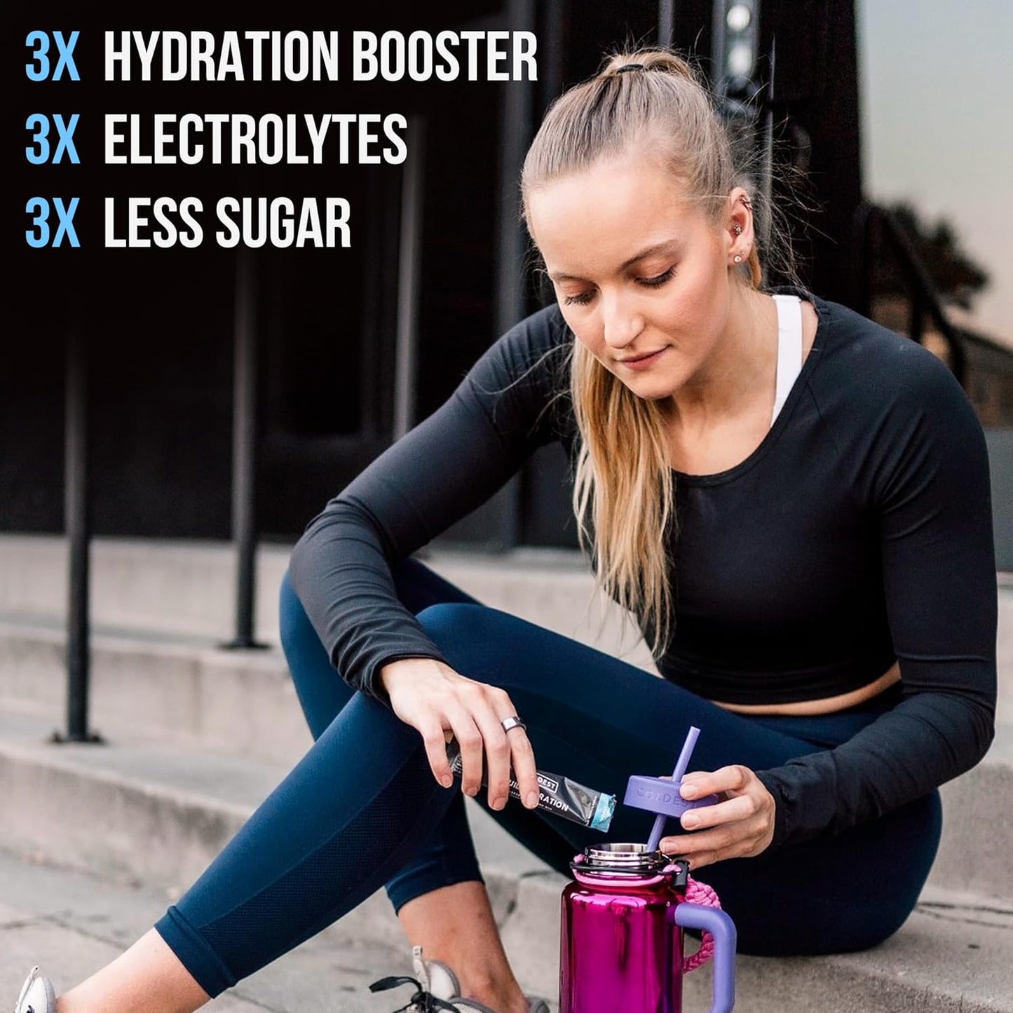 Coldest Water Electrolyte Powder Packets - Non GMO, No Artificial Sugar - 20 Sticks Triple Berry Flavor - BoostGo Australia