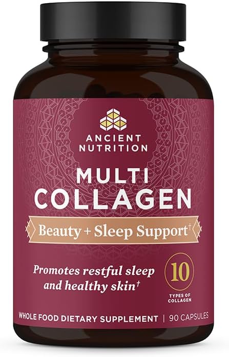 Collagen Beauty Sleep Pills with Magnesium - 90 Ct Supplement for Hair, Skin, Nails - Supports Sleep, Paleo & Keto Friendly - Gluten Free