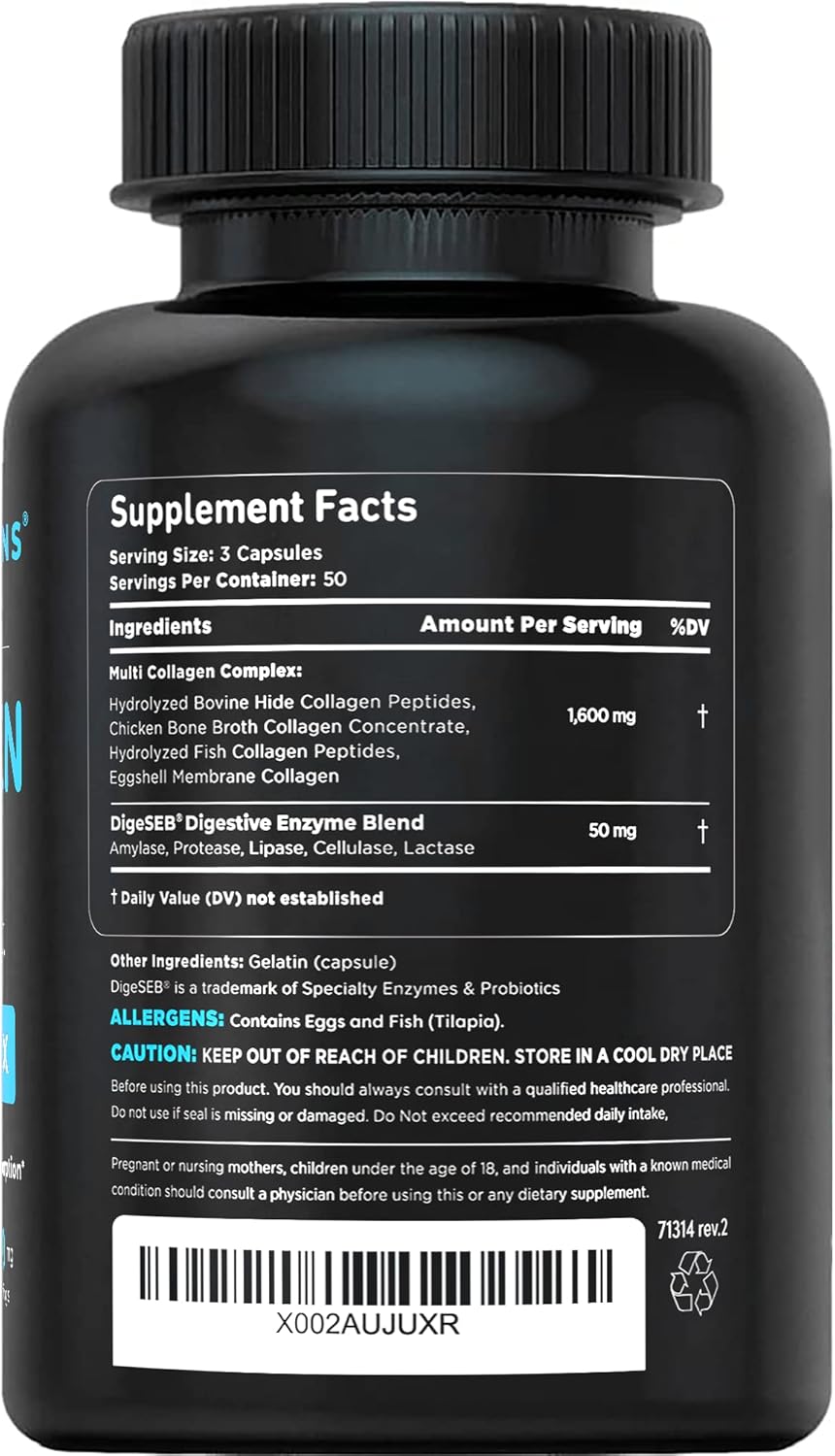 Collagen Boost Bundle: Multi Collagen Pills and Peptides Powder for Vital Vitamins
