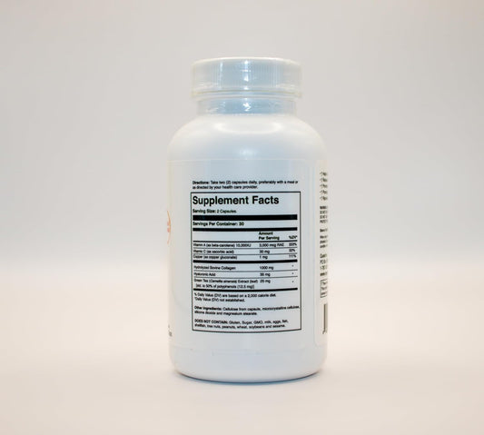 Collagen Capsules with Hyaluronic Acid and Vitamin A for Healthy Skin