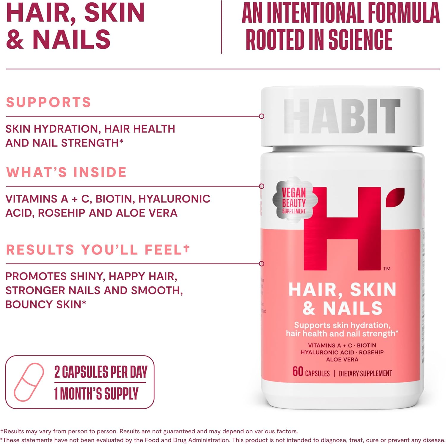 Collagen & Hair Skin Nails Bundle - Supports Skin, Hair, and Nail Health, Non GMO Formula (120 Capsules)