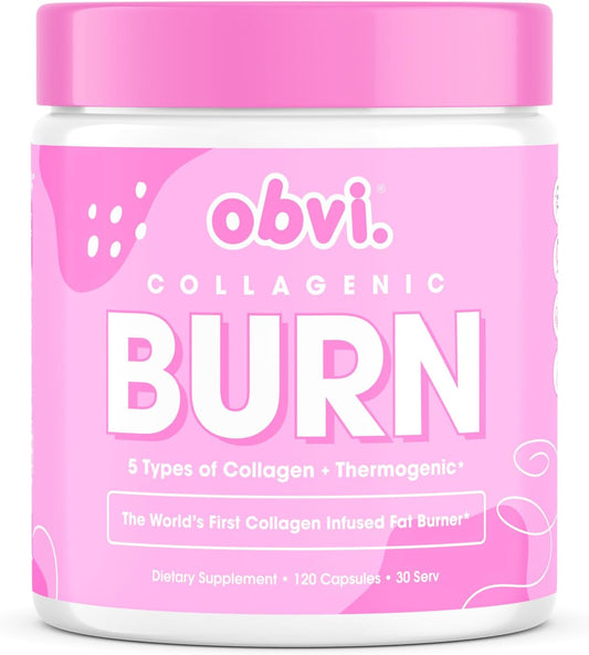 Collagen-Infused Thermogenic Supplement for Metabolism, Energy, and Focus with Benefits for Hair, Skin, Nails, and Joints - 120 Capsules
