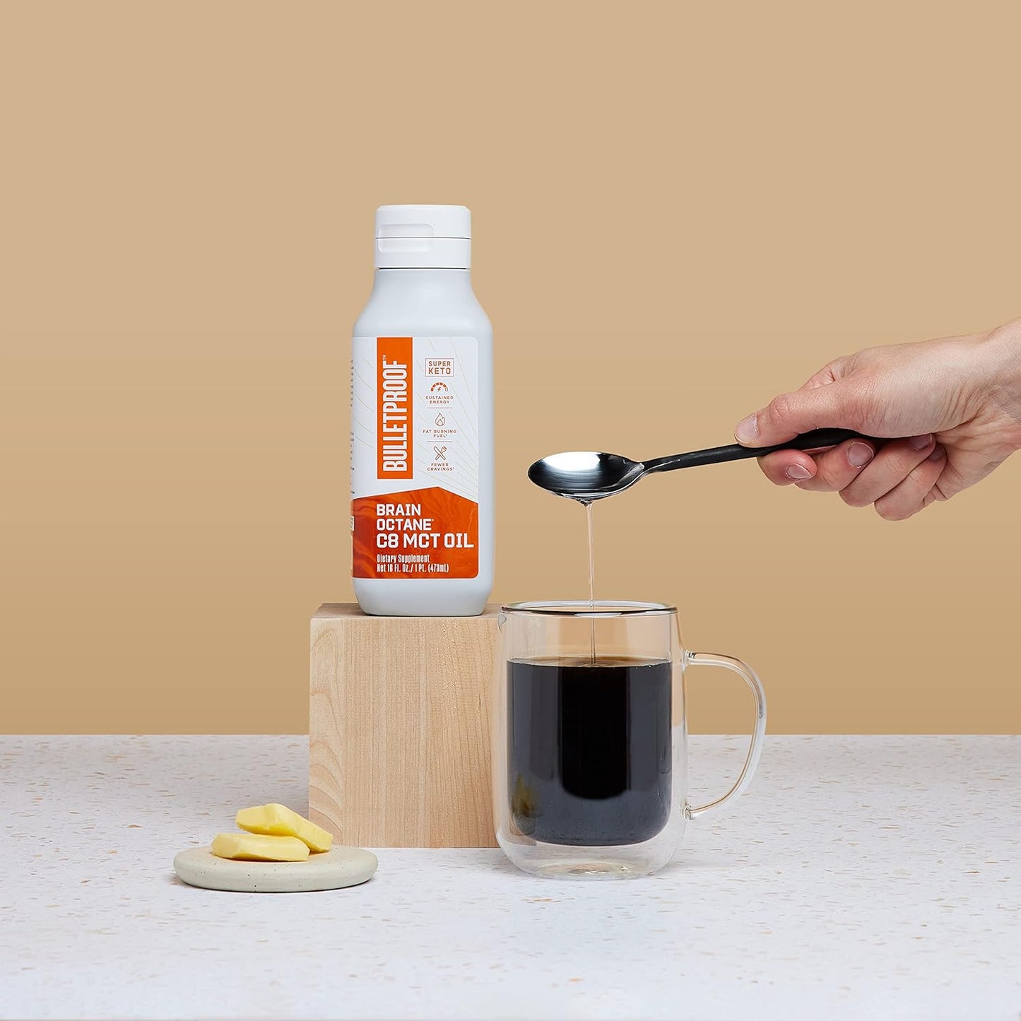 Collagen Peptides Protein Powder & Brain Octane MCT Oil Duo Kit | 18g Protein, 17.6 Oz Powder + 14g MCTs, 32 Fl Oz Oil