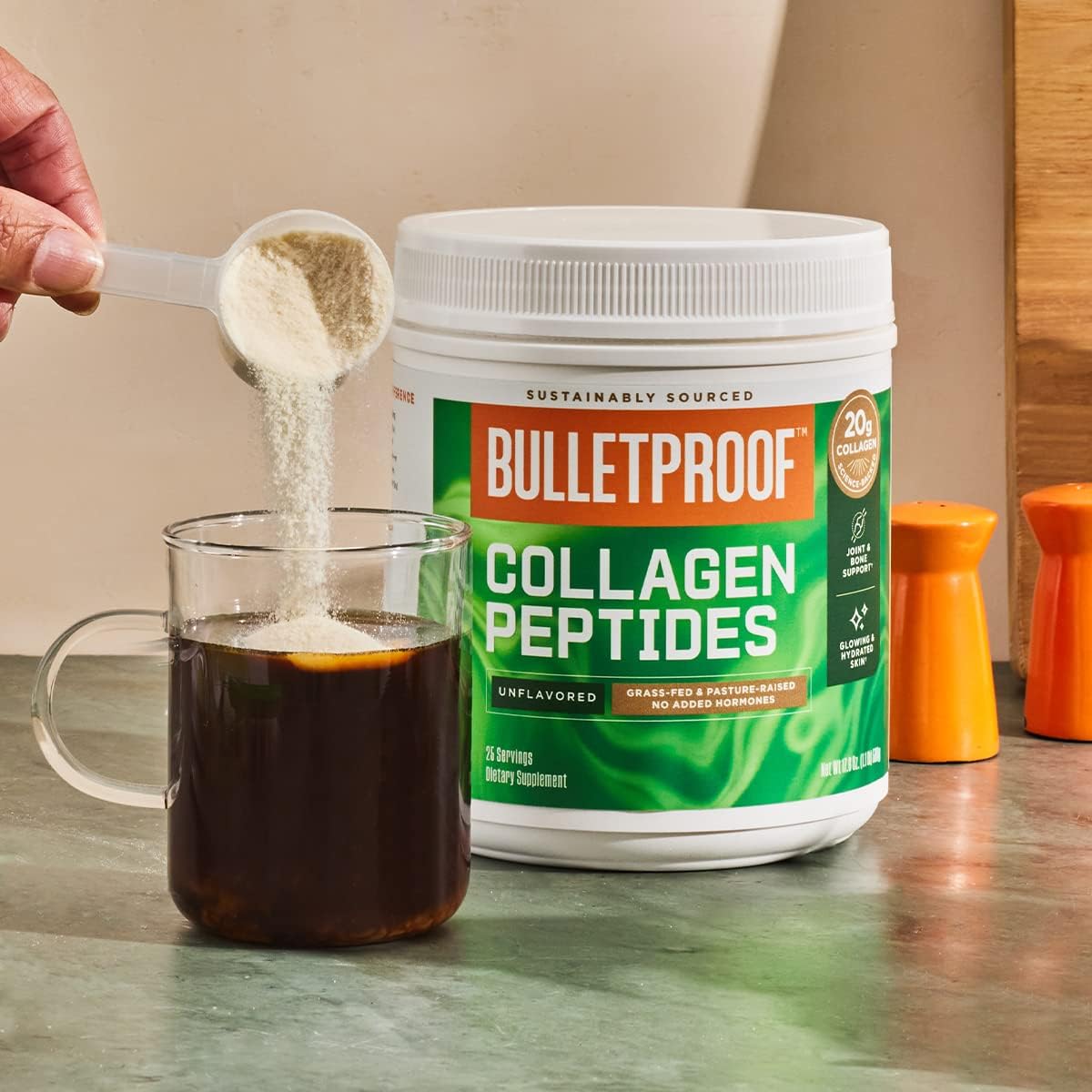Collagen Peptides Protein Powder & MCT Oil Duo Kit for Skin, Bones, Joints, and Energy Boost - 18g Protein, 17.6 Oz & 14g MCTs, 16 Fl Oz