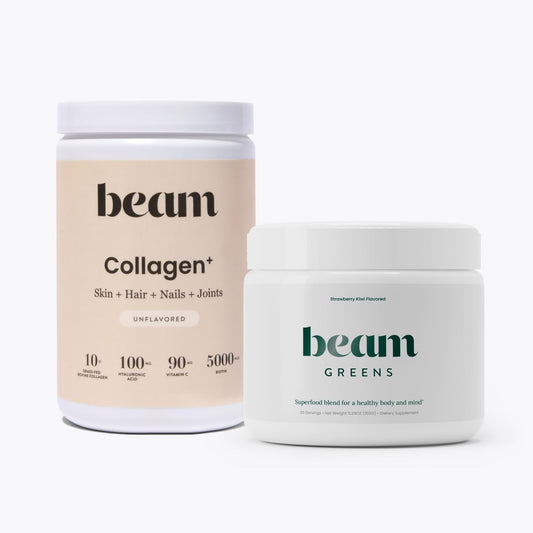 Collagen & Superfood Bundle: Beam Greens Powder for Healthy Skin & Vitality