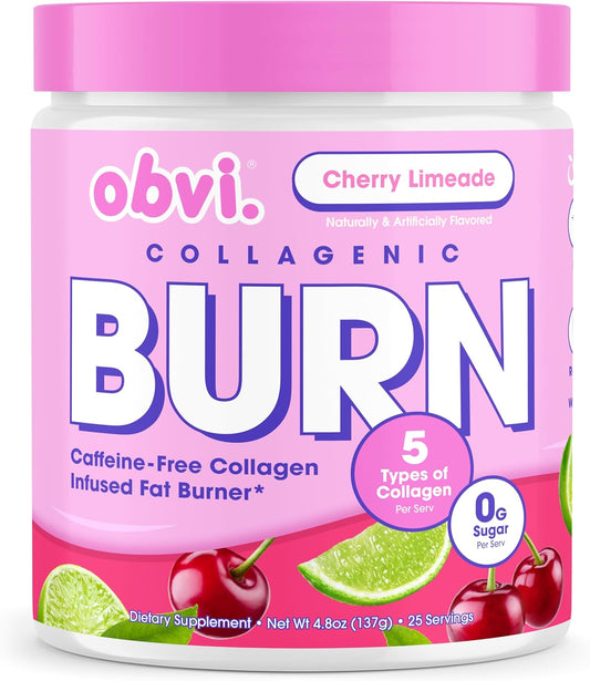 Collagenic Burn Powder with GBB, Ashwagandha & Green Coffee for Metabolism and Wellness - Cherry Limeade Flavor - BoostGo Australia