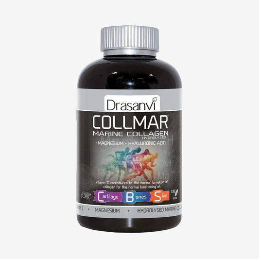 Collmar Magnesium 180 Tablets with Marine Collagen - Supports Healthy Skin, Cartilage, and Bones