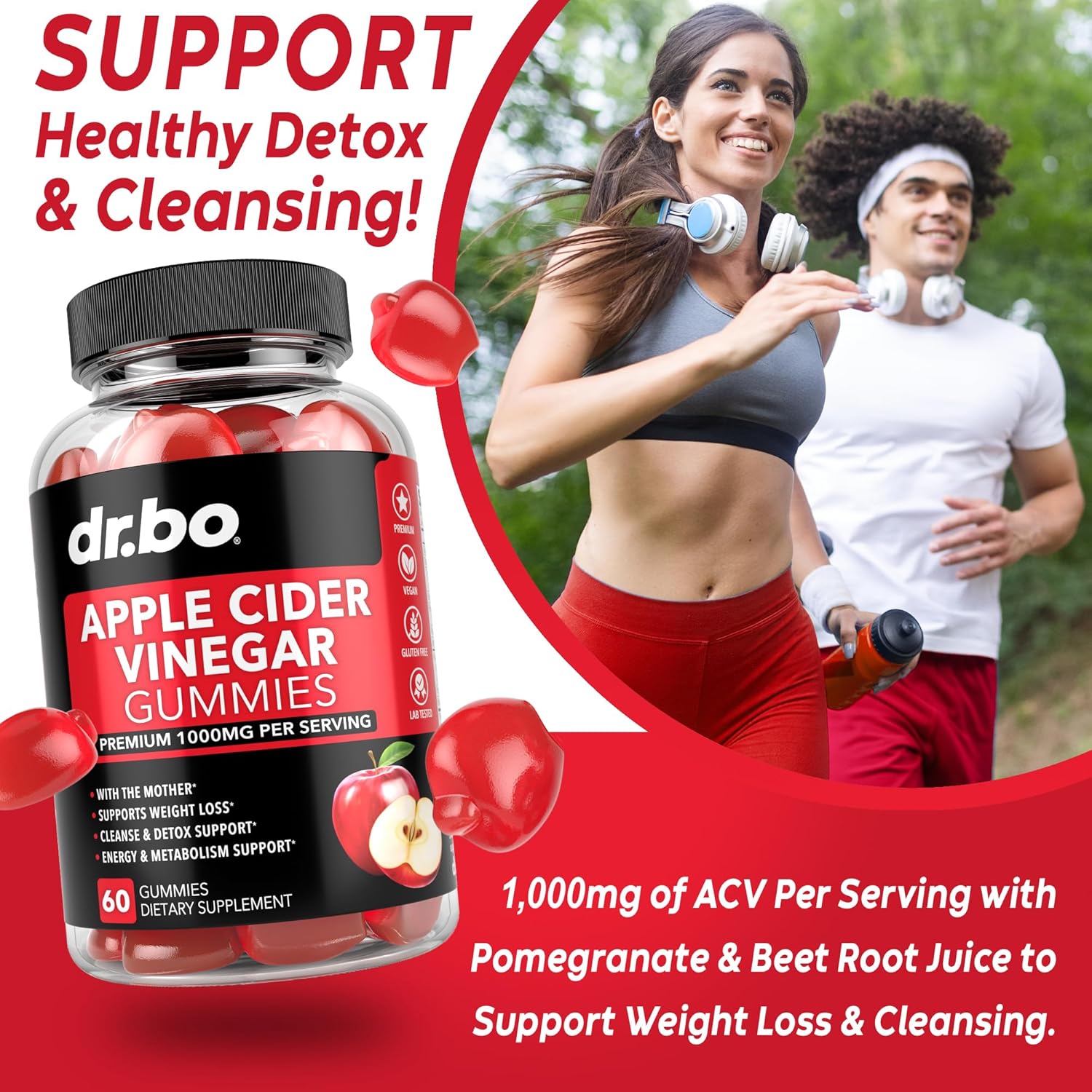 Colon Cleanse Detox Pills & Apple Cider Vinegar Gummies - 15 Day Flush & Gut Support Supplement for Intestinal Health & Bloating