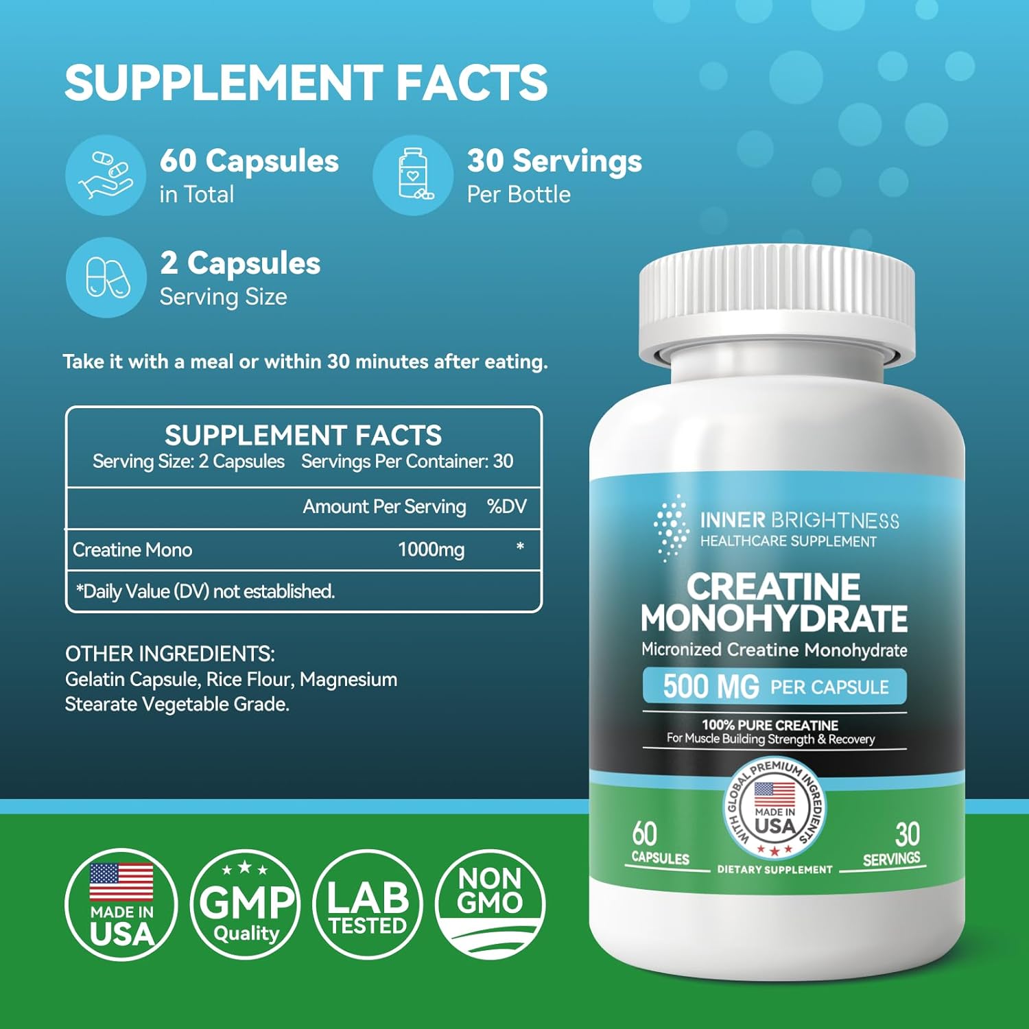 Colostrum Powder & Creatine Capsules Bundle for Gut, Immune Health & Muscle Building