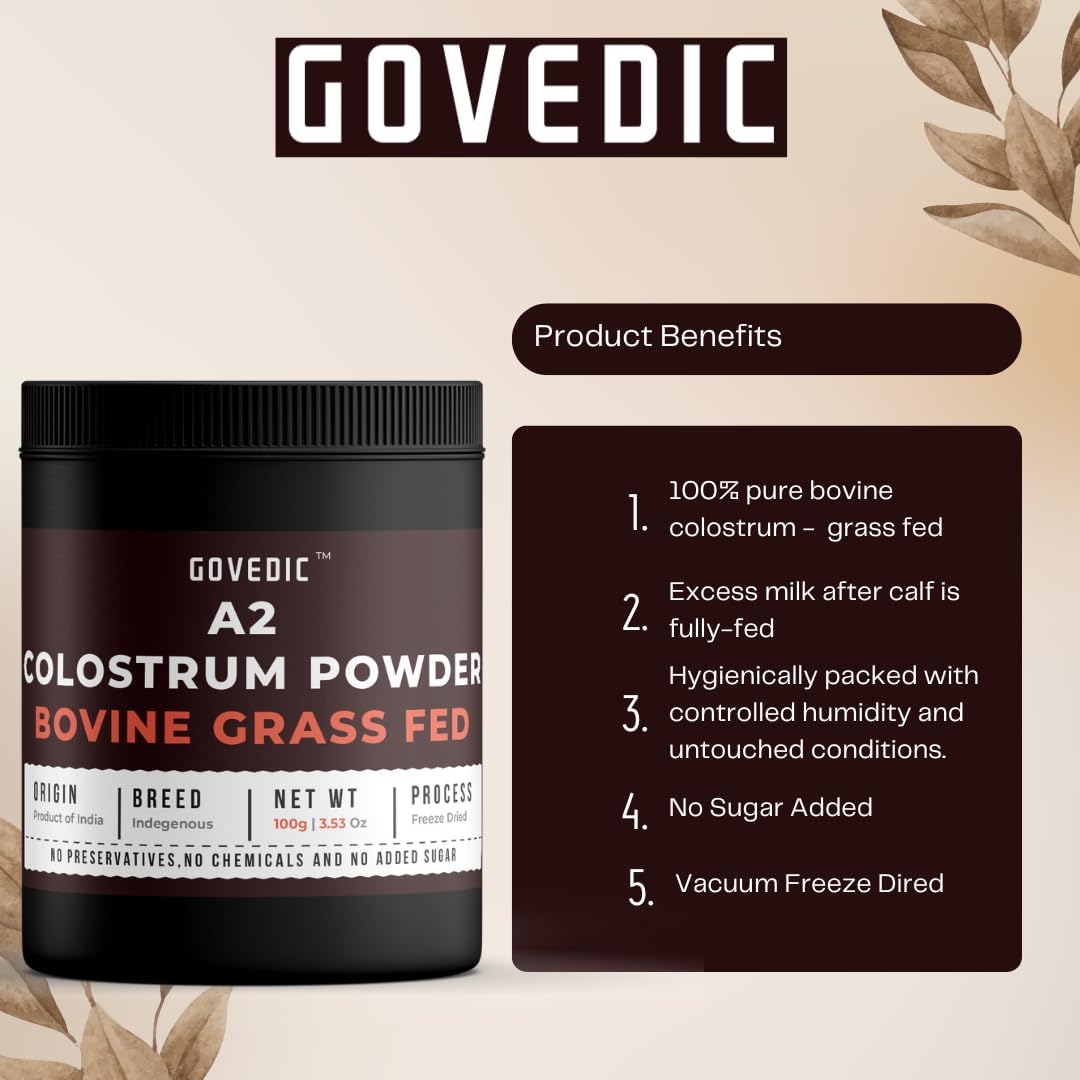 Colostrum Powder for Adults | High IgG Content, Grass-Fed Bovine, Supports Gut Health, Immunity, Skin & Hair, Muscle Recovery | Concentrated Unflavored Supplement (50 Servings)