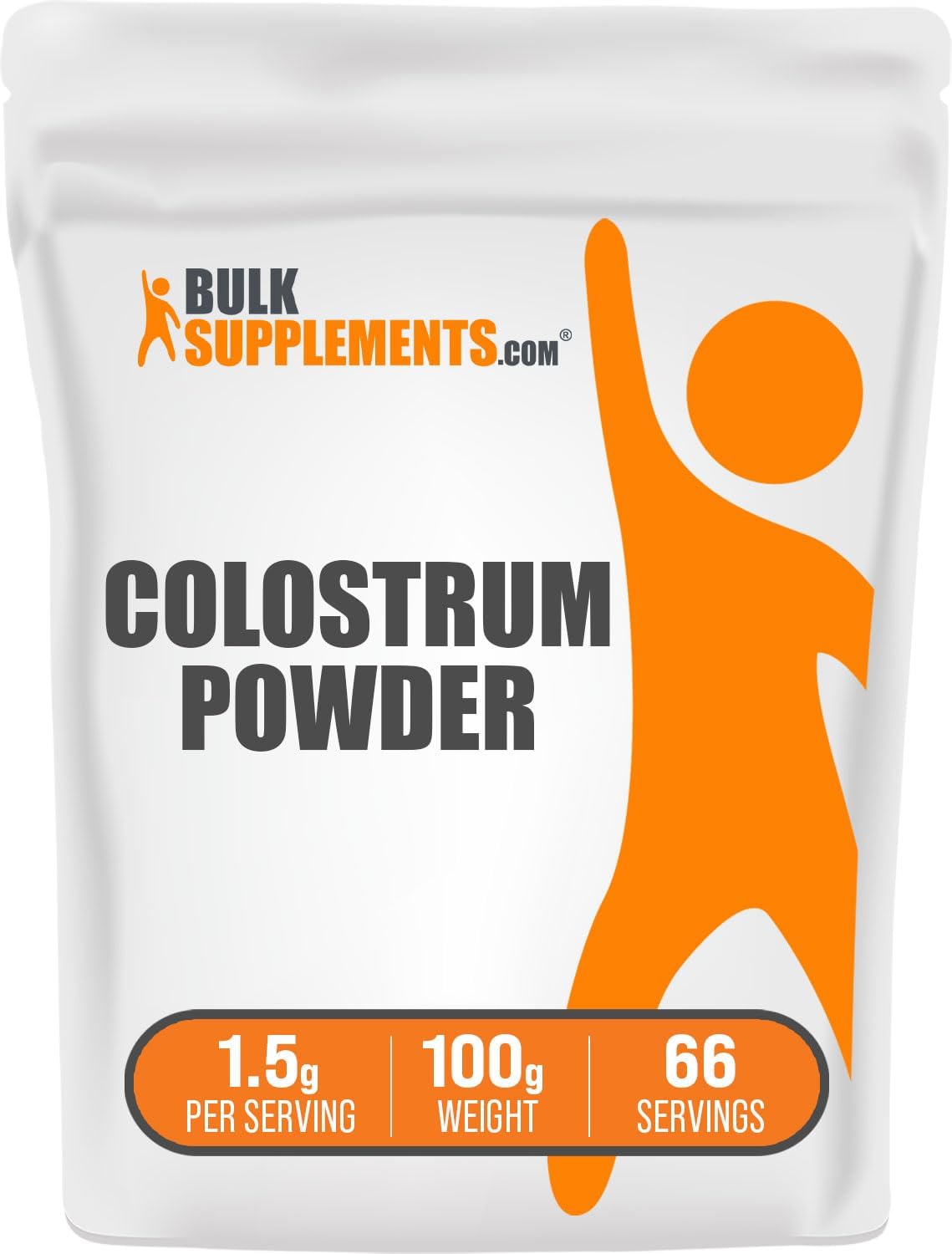 Colostrum Powder Supplement - Bovine Colostrum for Gut & Immune Support - 1500mg per Serving - Gluten Free - 100g (3.5 oz) Pack