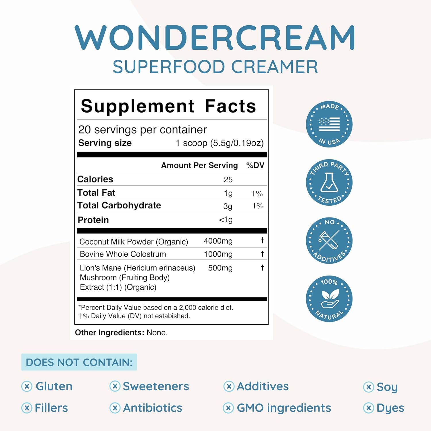 Colostrum & Superfood Creamer Supplement for Gut Health & Focus - WONDERCOW