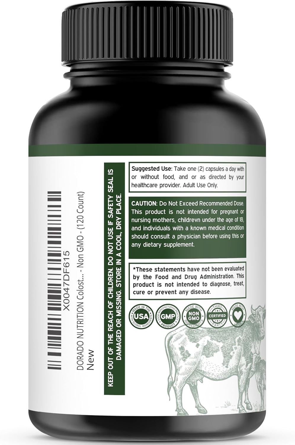 Colostrum Supplement with 1000mg Per Serving & Pumpkin Seed Oil Gummies - 4000mg Oil