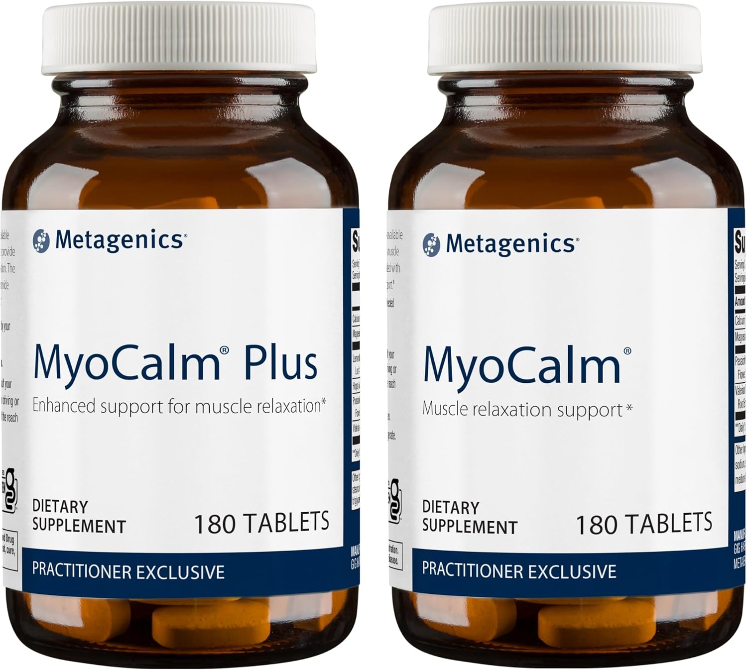 Combo Pack: Metagenics MyoCalm Plus & MyoCalm for Muscle Relaxation and Stress Relief