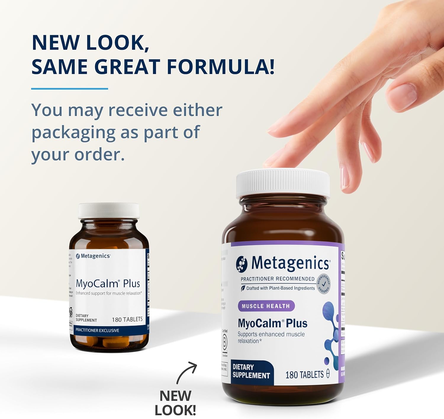 Combo Pack: Metagenics MyoCalm Plus & MyoCalm for Muscle Relaxation and Stress Relief