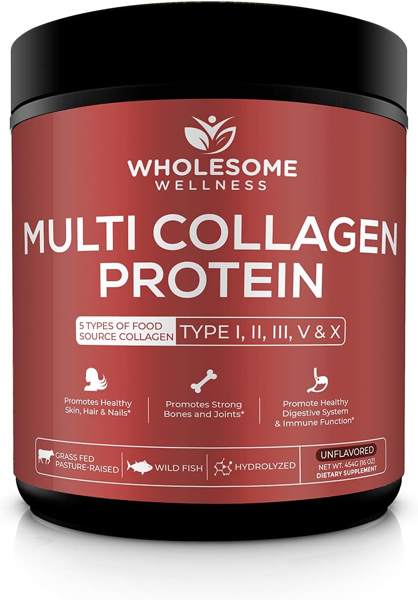 Complete Collagen Protein Powder & Grass Fed Beef Liver Capsules Bundle - Supports Energy with Natural Iron, Vitamin A, B12 (180 Pills, 750mg)