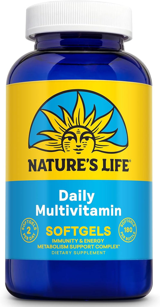 Complete Daily Multivitamin with Iron for Men and Women - 90 Servings, 180 Softgels - Healthy Energy and Immune Support - Essential Vitamins and Minerals