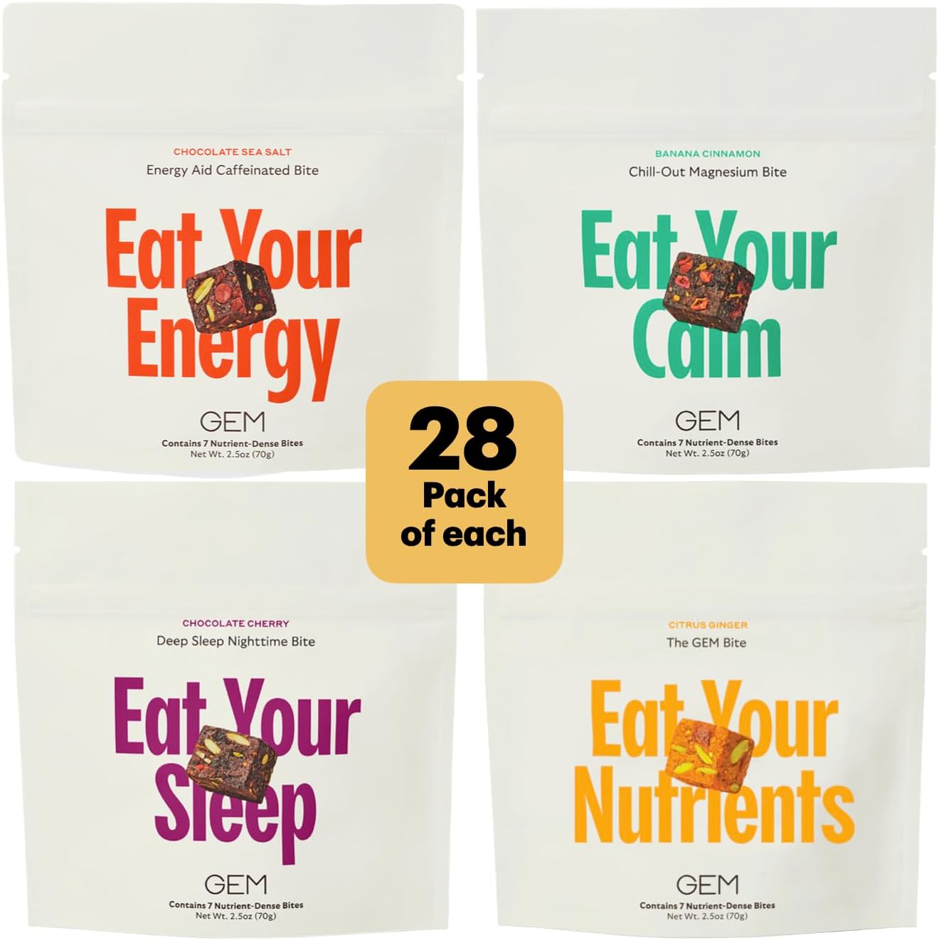 Complete Functional Nutrition Bundle - 28 Day Supply of Multivitamin, Calm, Sleep, and Energy Support for Ultimate Nutritional Support