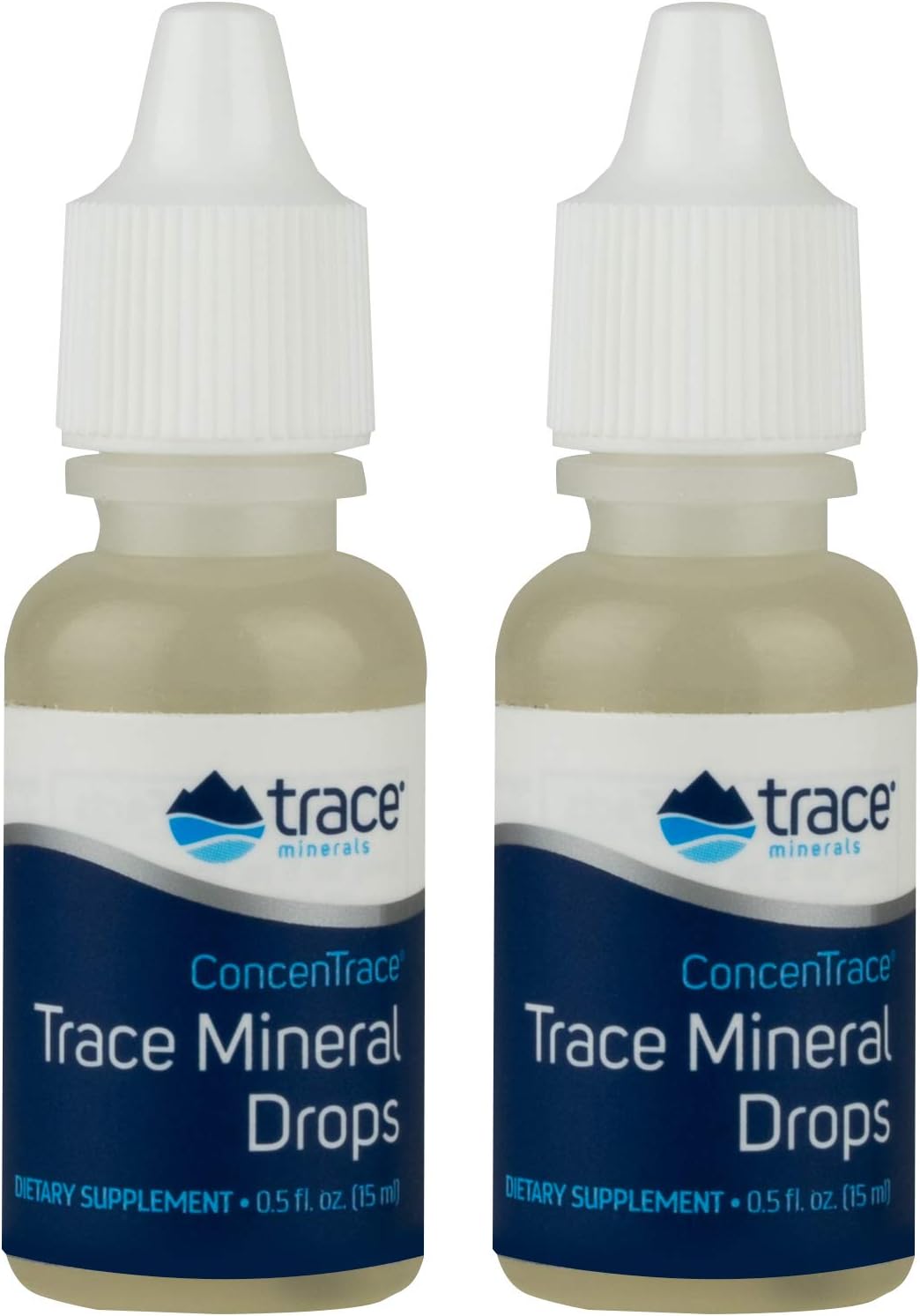 ConcenTrace Drops with 72+ Minerals, Liquid Magnesium, Potassium | Low Sodium Electrolyte Supplement for Energy and Hydration | 12 Day Supply, 1 fl oz (Pack of 2)