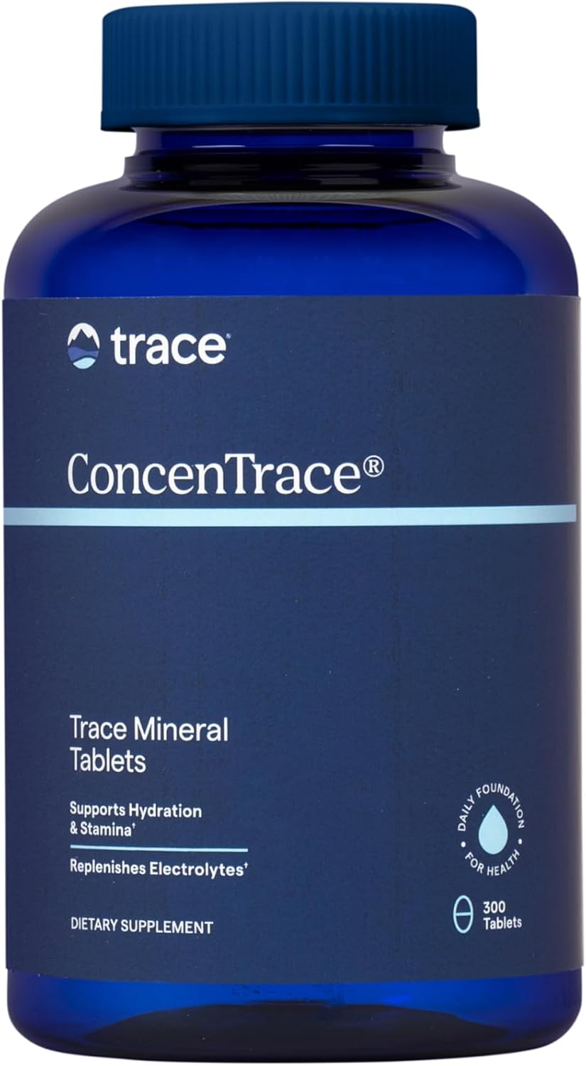 ConcenTrace Trace Mineral Tablets - Bone & Joint Support Supplement - Hydration & Electrolyte Boost - 300 Tablets, 100 Servings