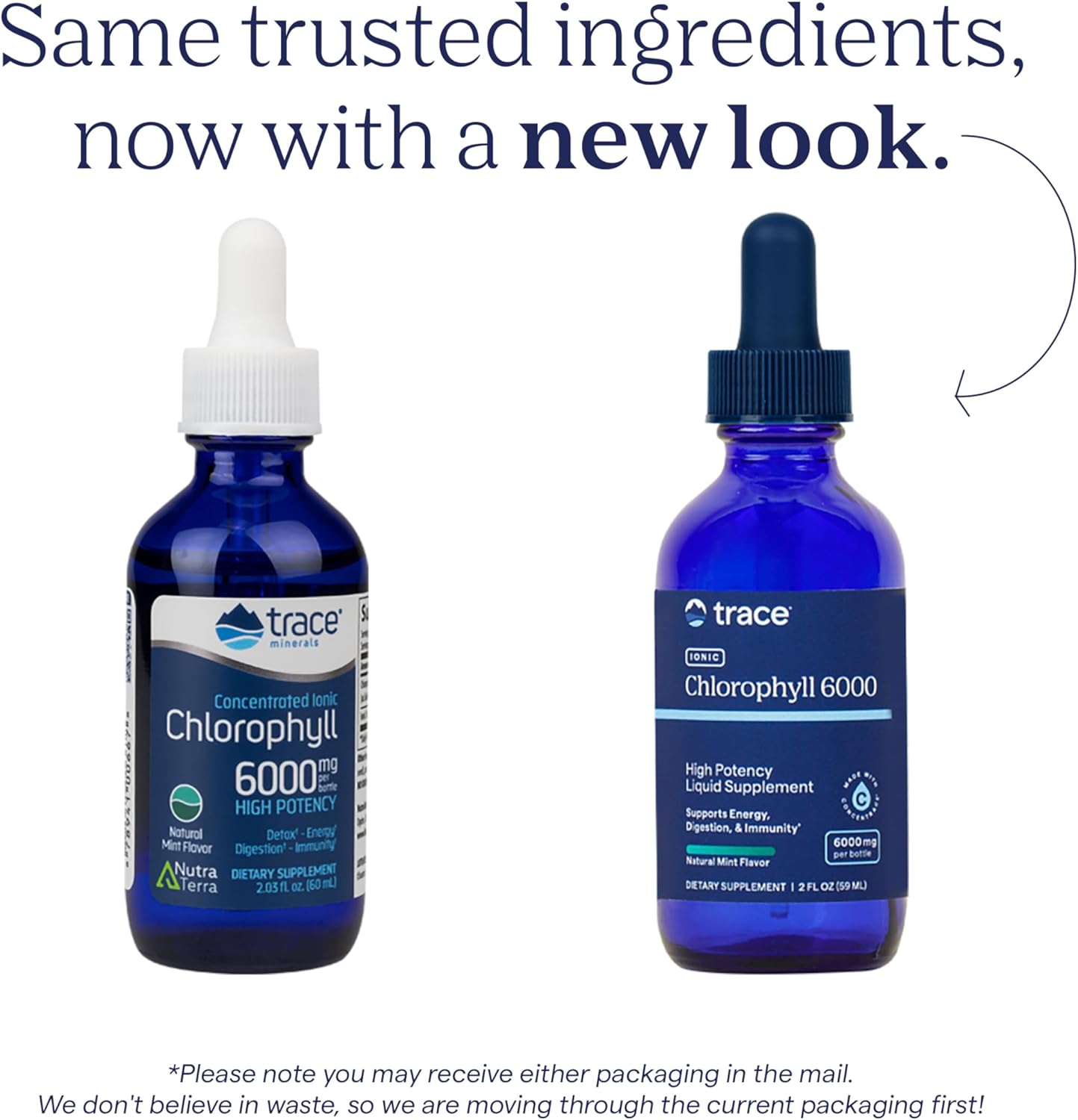 Concentrated Ionic Chlorophyll Trace Minerals Supplement - Supports Natural Cleanse, Digestive Health, Immune System - Mint Flavor, 2 fl oz (120 Servings)