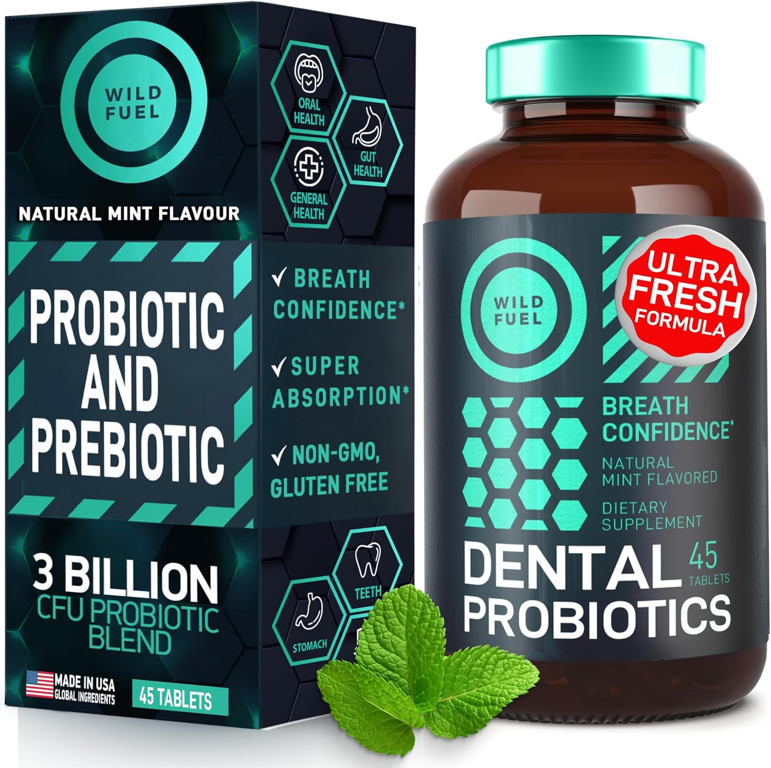 Concentrated Liquid Collagen Peptides and Dental Probiotics Bundle for Fresh Breath
