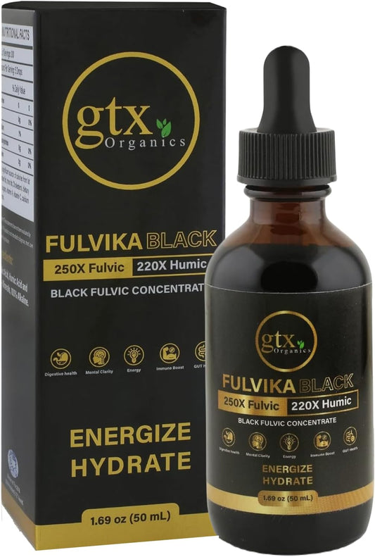 Concentrated Plant-Based Fulvic Acid Trace Mineral Drops - 74 Trace Minerals Supplement with Electrolytes & Alkaline pH - 200 Servings