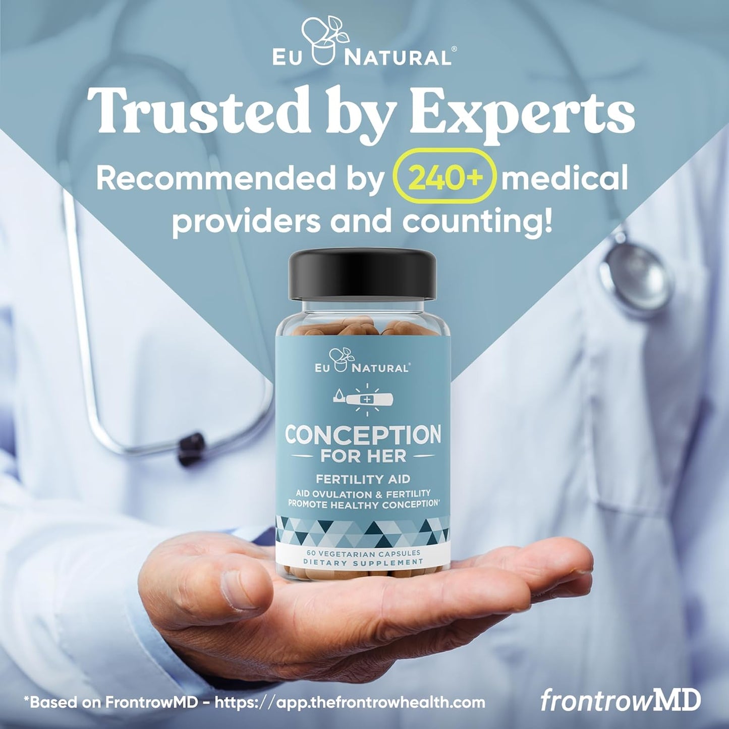 Conception Fertility Supplements 3-Pack Bundle for Women - Supports Ovulation, Hormonal Balance, Regular Cycles - Prenatal Vitamins with Myo-Inositol, Folate, Vitex - 180 Capsules