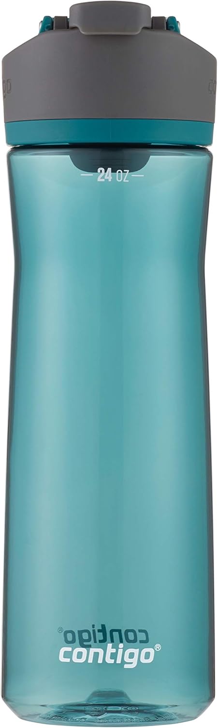 Contigo Cortland 24oz Water Bottle, BPA-Free Plastic, Spill-Proof Lid, Carry Handle, Dishwasher Safe - Spirulina Color