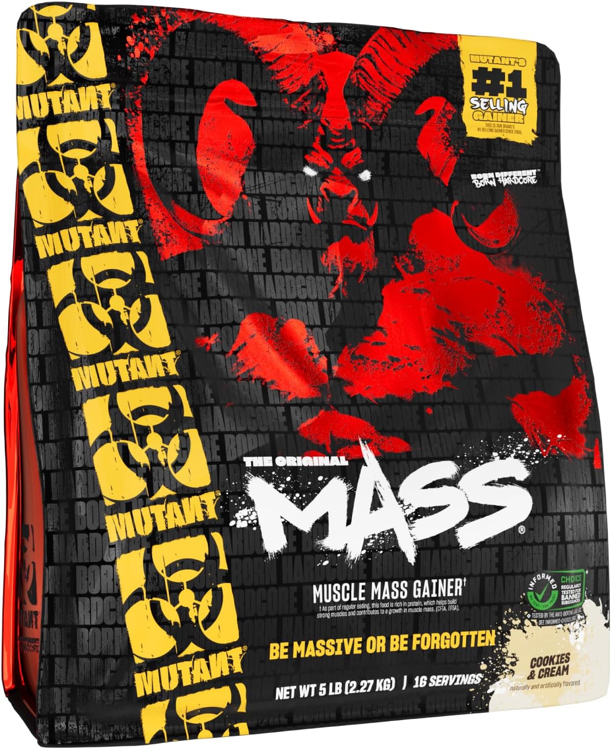 Cookies and Cream Mutant Mass Weight Gainer Protein Powder - 5 Pound - High Calorie Protein Powder for Mass Gain