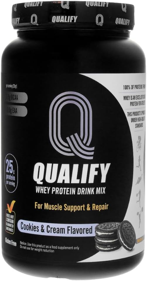 Cookies and Cream Whey Protein Powder - Gluten & Sugar Free, Kosher Certified, 25g Protein, Essential Amino Acids, BCAA, Post Workout Recovery Drink (1.65lb)