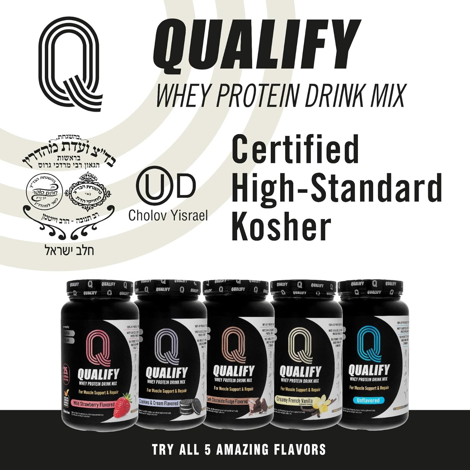 Cookies and Cream Whey Protein Powder - Gluten & Sugar Free, Kosher Certified, 25g Protein, Essential Amino Acids, BCAA, Post Workout Recovery Drink (1.65lb)