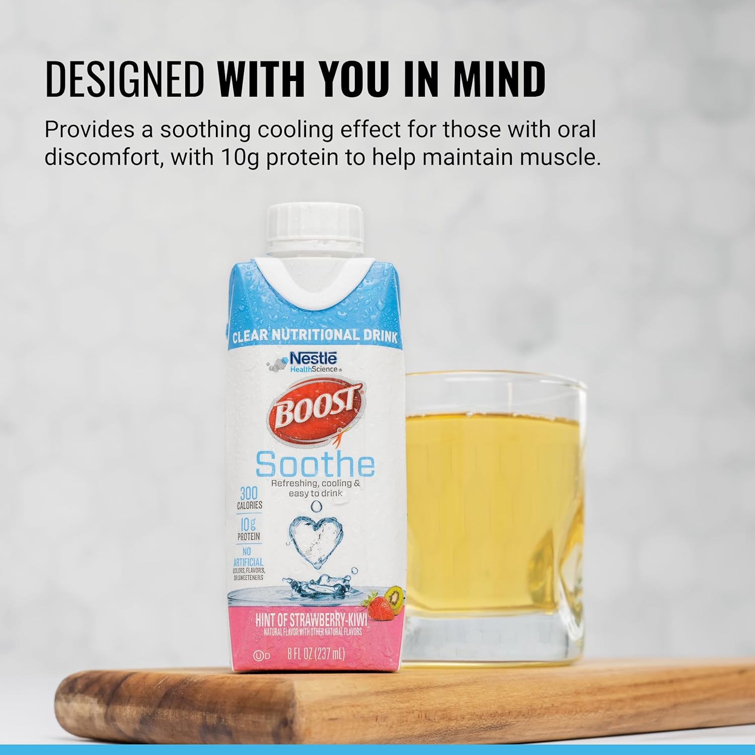 Cooling Sensation Nutritional Drink with 10g Whey Protein Isolate, 300 Calories, Strawberry Kiwi Flavor - Pack of 24 - 8 fl oz