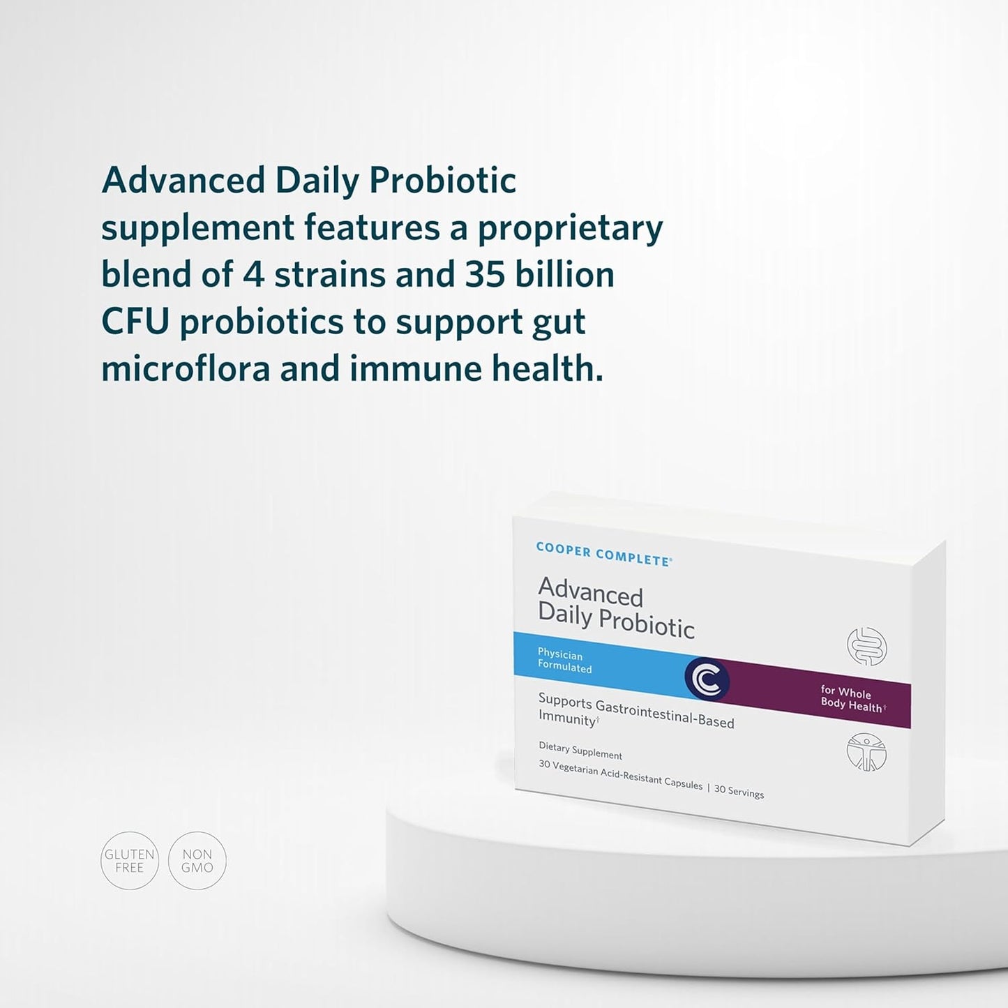 Cooper Complete Advanced Probiotic Capsules - 35 Billion CFU for Gut Microflora Support | 30 Count Pack