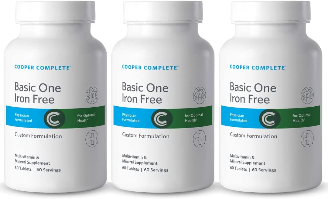 Cooper Complete Basic One Multivitamin Iron Free 60 Tablets - Pack of 3 - Daily Multivitamin Supplement
