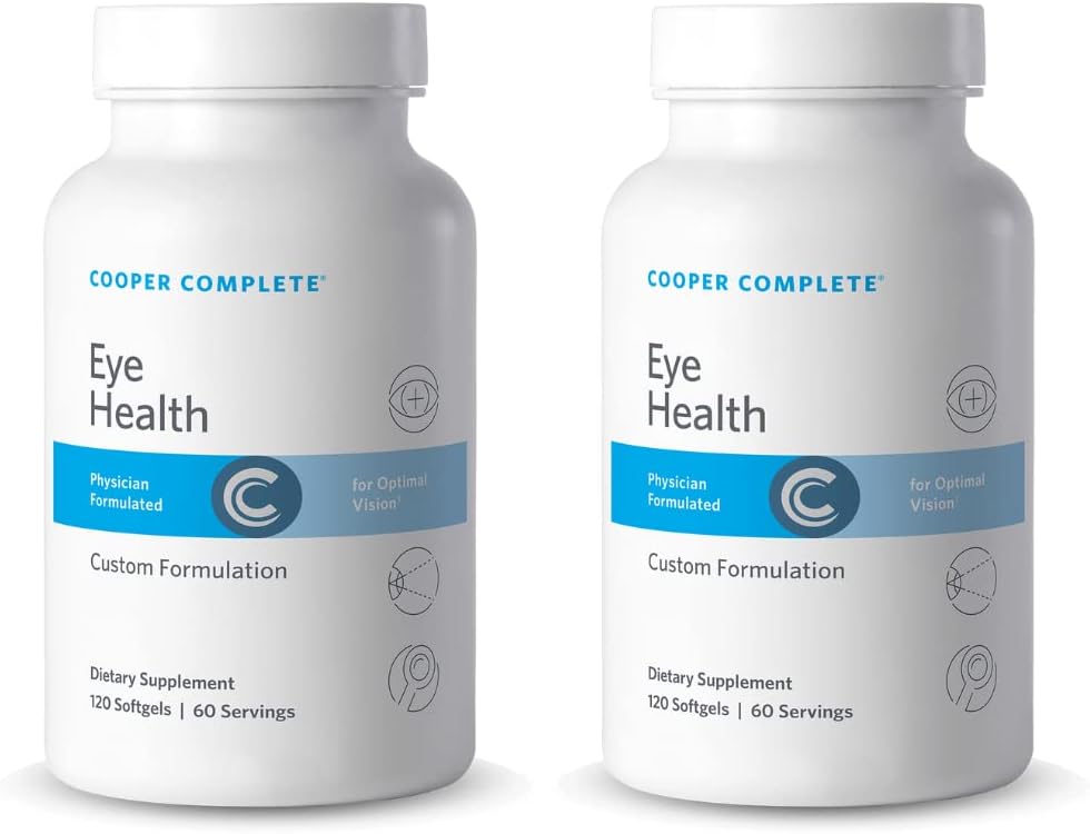Cooper Complete Eye Health Supplement with Lutein, Meso Zeaxanthin, Zeaxanthin, Vitamin C & E - 240 Softgels - Pack of 2