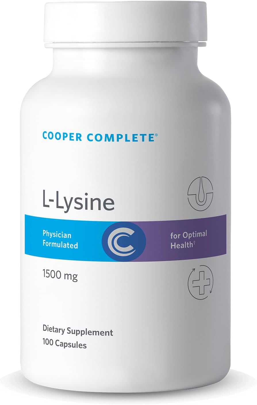 Cooper Complete L-Lysine Supplement - 100 Vegetarian Capsules, Single Pack