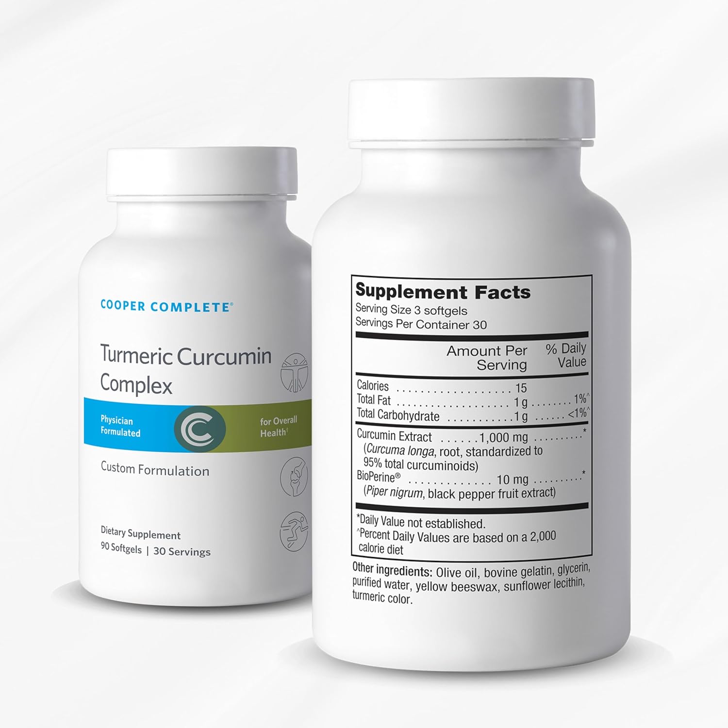 Cooper Complete Turmeric Curcumin Complex Softgels with BioPerine - 90 Count