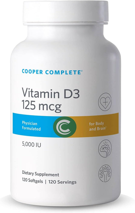 Cooper Complete Vitamin D3 Softgels 5000 IU - 120 count Pack of 1