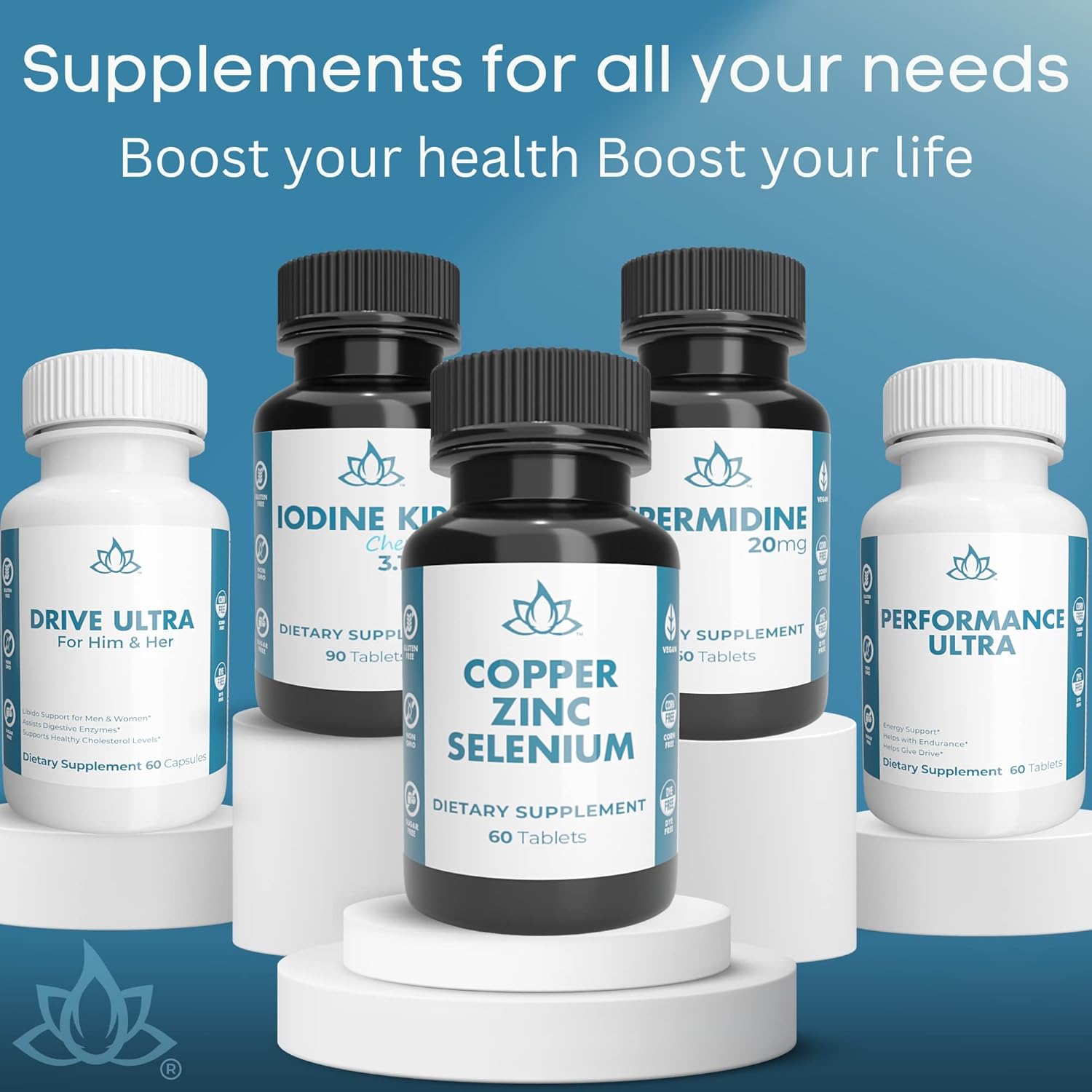 Copper Zinc Selenium 3 in 1 Blend - New World Health Brands | 60 Tablets | Antioxidant & Immune Support