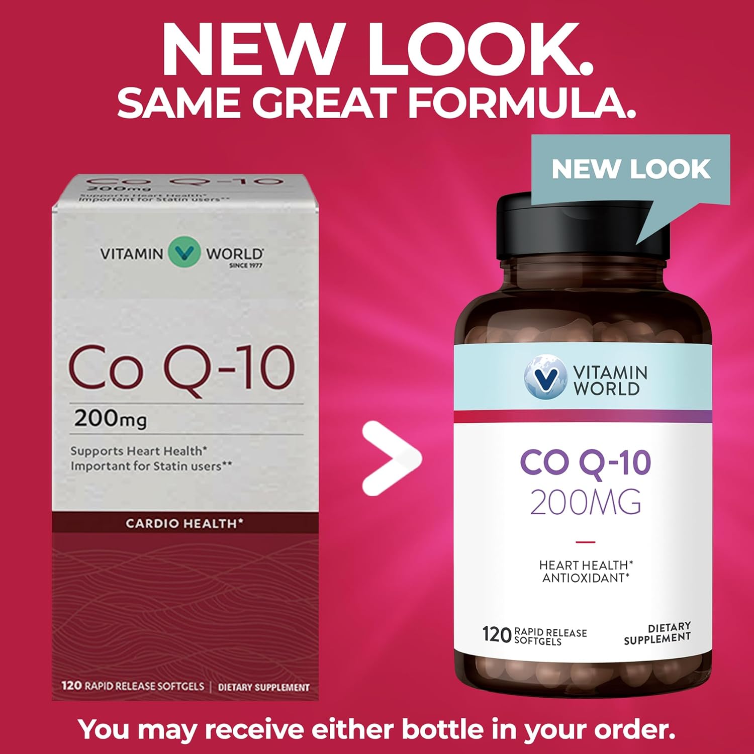 CoQ10 200 mg Softgels for Antioxidant & Heart Health Support - 120 Rapid Release Gluten Free Supplements
