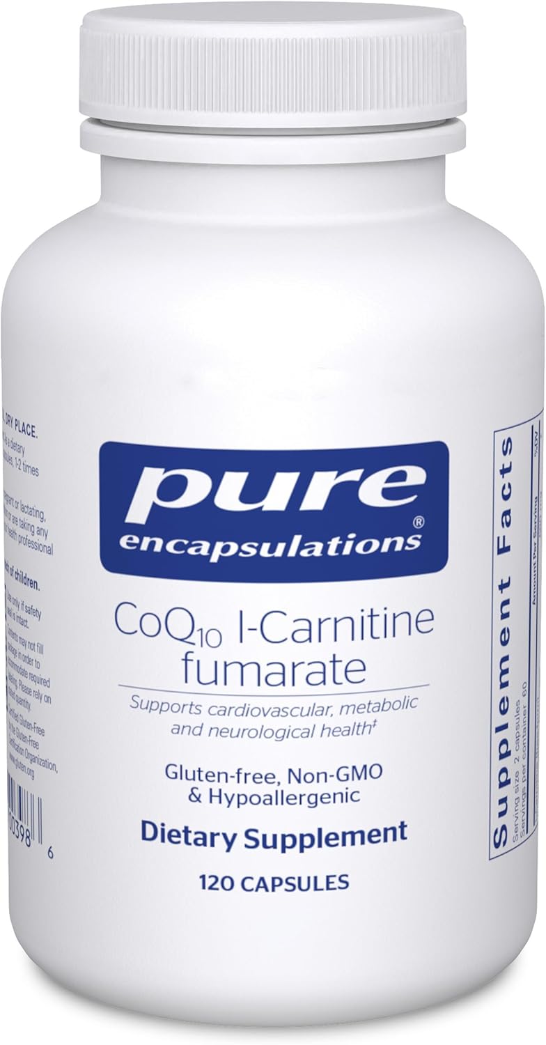 CoQ10 l-Carnitine Fumarate Supplement for Heart Health | 120 Capsules | Pure Encapsulations