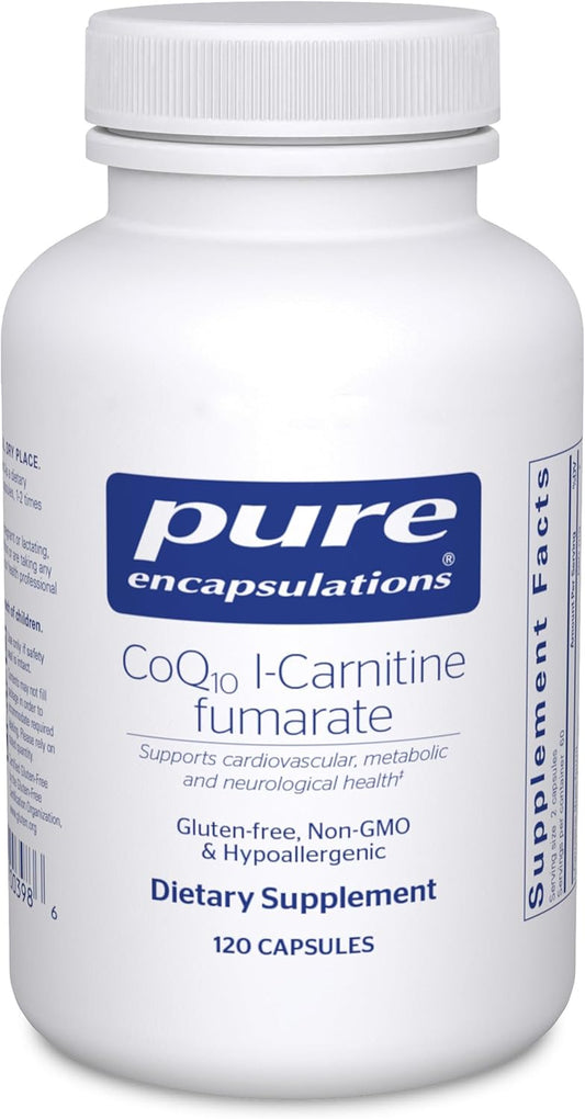 CoQ10 l-Carnitine Fumarate Supplement for Heart Health | 120 Capsules | Pure Encapsulations