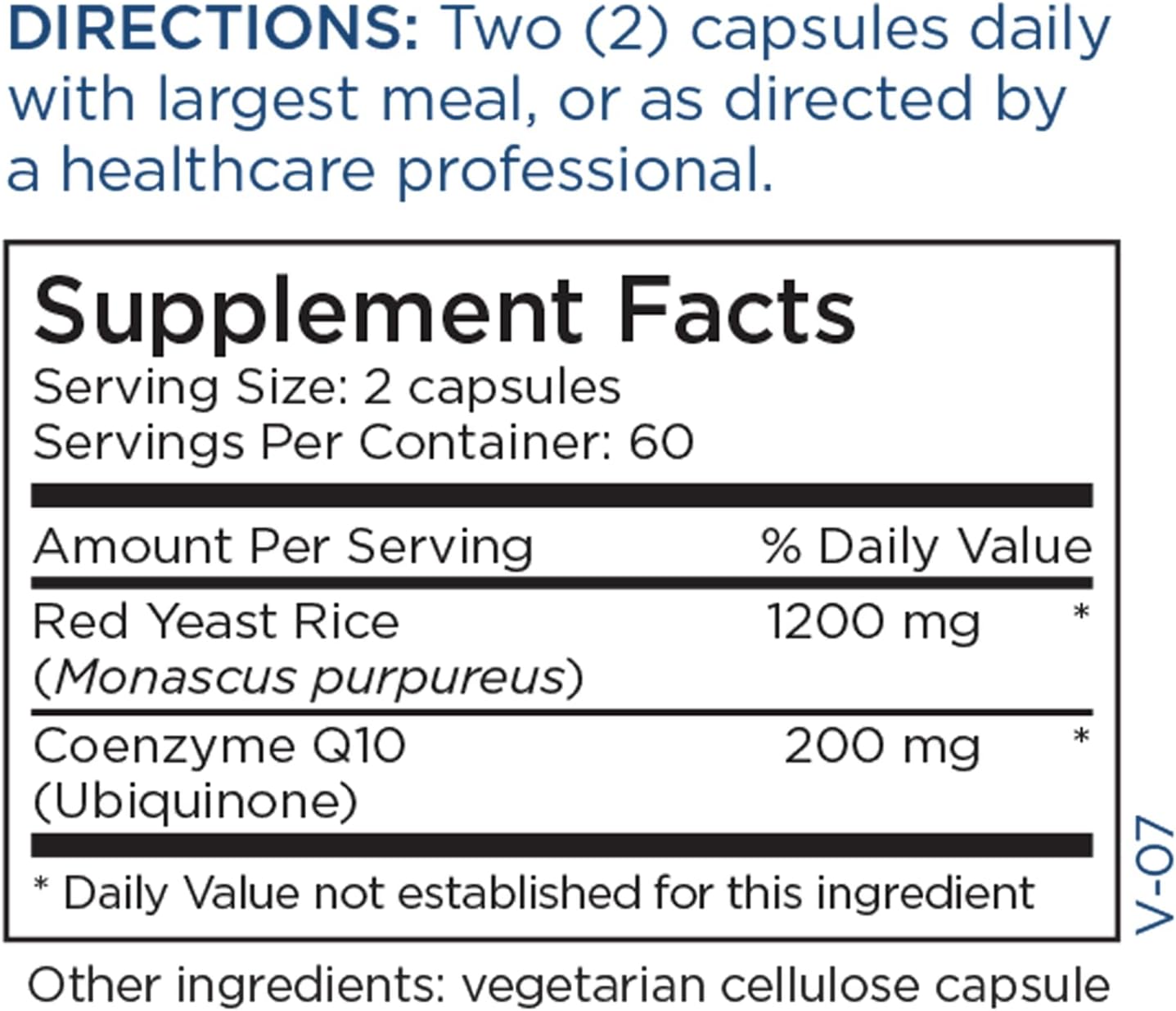 CoQ10 & Red Yeast Rice Capsules for Energy & Heart Health - Antioxidant Supplement with Co Enzyme Q-10 - 120 Count