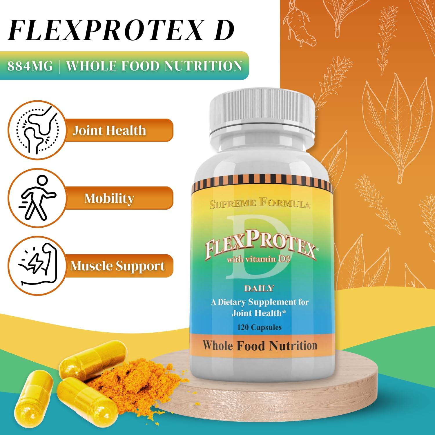 Coral Calcium and FlexProtex D Combo for Daily Bone and Joint Support (1 Month Supply)