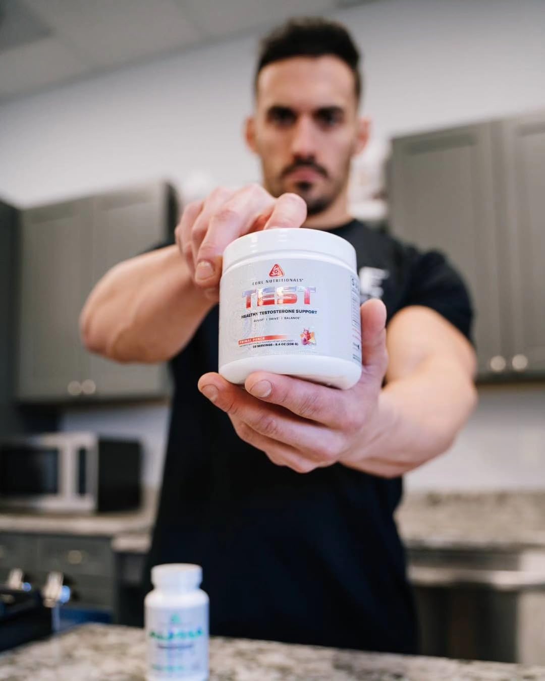 Core Nutritionals Platinum Test - 28 Servings of Testosterone Support with 3.6g Calcium D-Aspartic Acid - Black Lightning