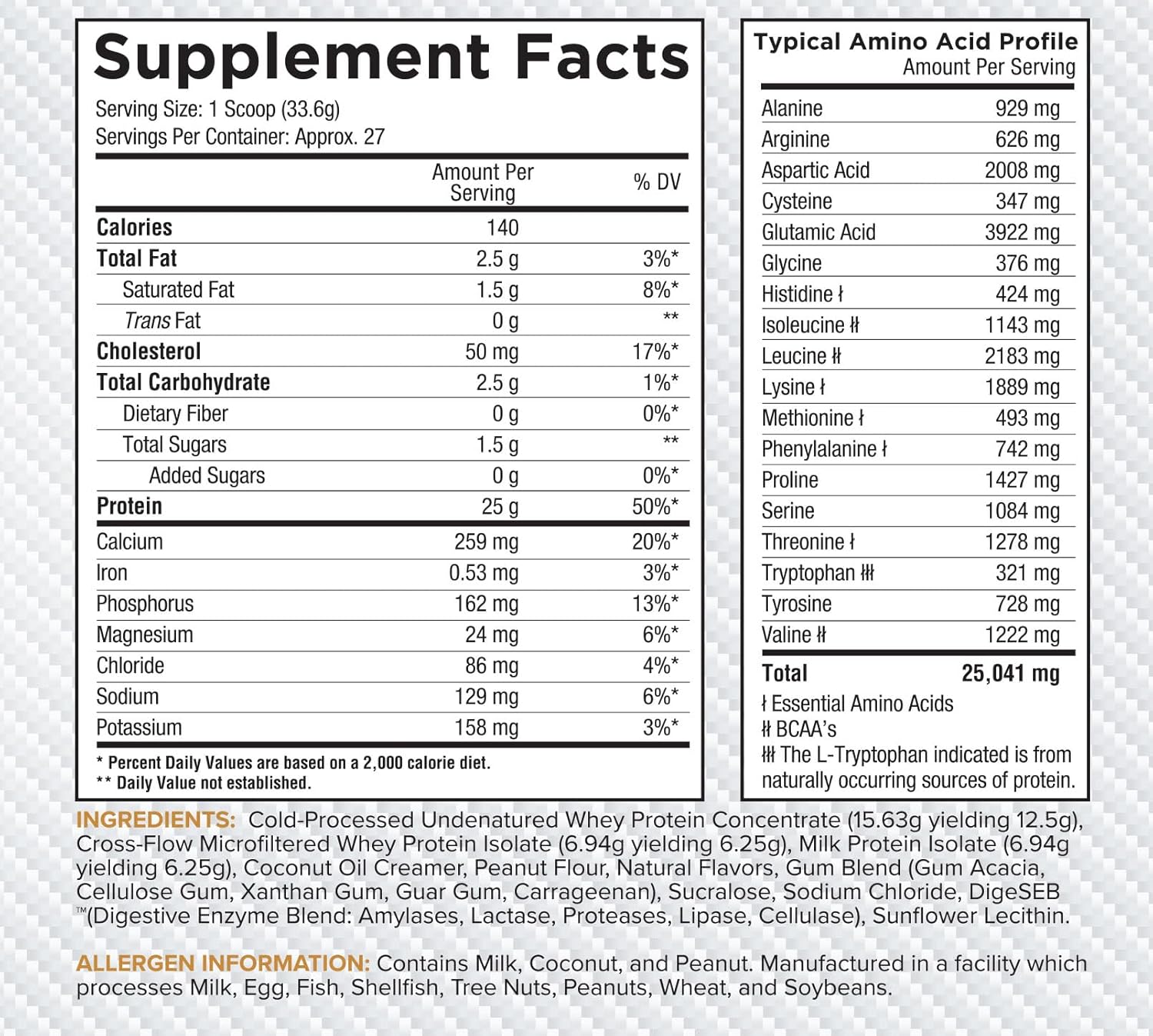 Core Nutritionals Pro Sustained Release Protein Blend with Digestive Enzyme Blend, 25G Protein, 2G Carb, 27 Servings - Peanut Butter and Jelly Flavor