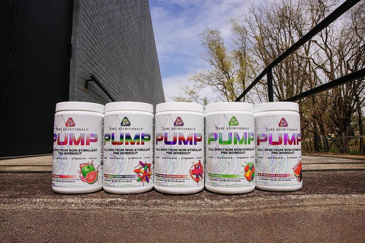 Core Nutritionals Pump: Non-Stimulant Pre-Workout with N03T Nitrate, Peak02, Alpha GPC - Strawberry Colada Flavor - 20 Servings
